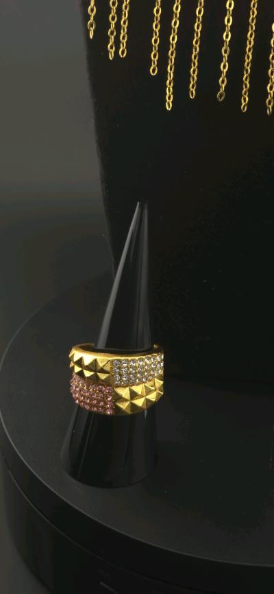 Womens Frange Set pink  gold tones - Thumbnail 5