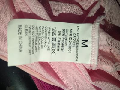 A Sweet Sexy Womans New Light Pink Bodysuit Lingerie Outfit - Thumbnail 3