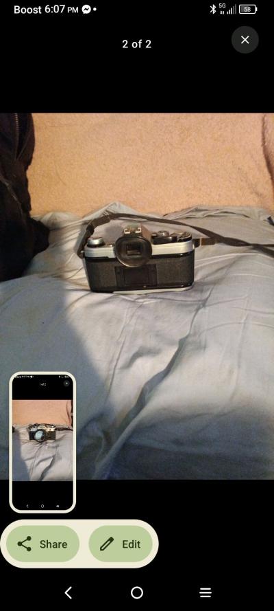 Vintage Canon AE1 35mm SLR Film Camera with FD 50mm f18 Lens - Thumbnail 2