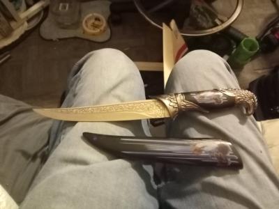 Eagle head plastic sheath 8 inch 13 inches overall combat - Thumbnail 3