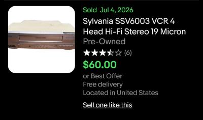 Sylvania SSV6003 4 Head HiFi Stereo VCR - Thumbnail 10