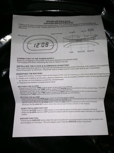 NEW Sharp Digital Alarm Clock - Thumbnail 6