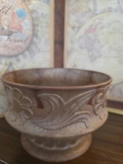 Vin Florlux Plastic Faux Wood Short Pedestal Planter 45 x 65 - Thumbnail 2