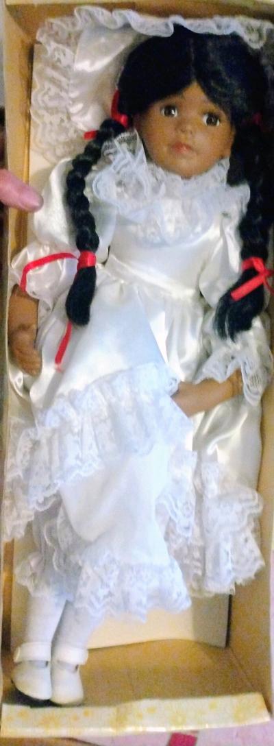 vintage porcelain wedding doll