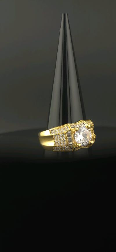 luxurious Ring For Men Silver or Gold Tone 14 k gold plated