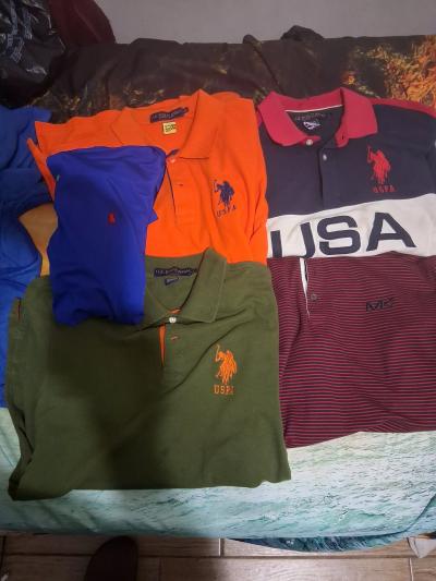 5 shirts polo size L 5tshirt x30