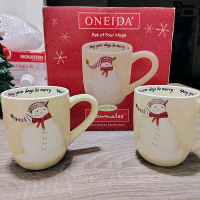 Oneida Snowmates Christmas Mug Set of 4