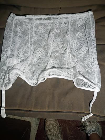 A Sexy Womans Nice New Sheer White Long Sleeve Top Skirt w P - Thumbnail 5