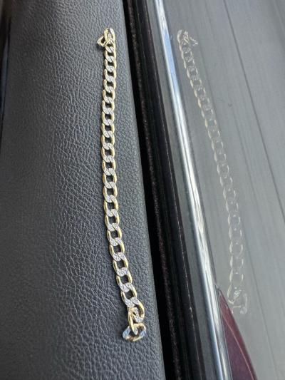 Solid TwoTone Curb Chain Necklace 14KYellow Gold - Thumbnail 3