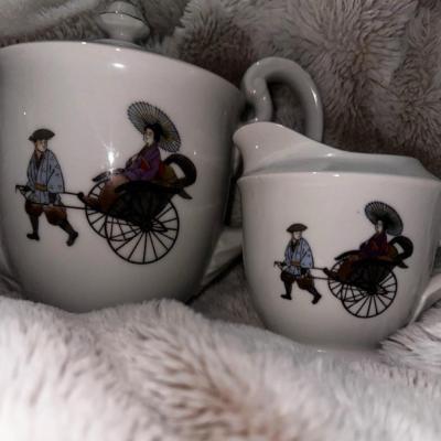 Fine China Japanese Rikisha Set - Thumbnail 4