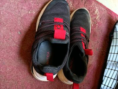 A Nice Pair of Red and Black Nautica Sneakers - Thumbnail 2