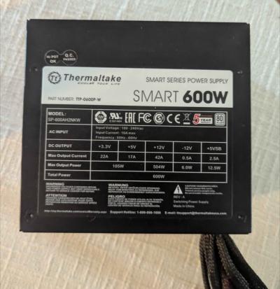 Thermaltake Smart Series 600W Power Supply - Thumbnail 3