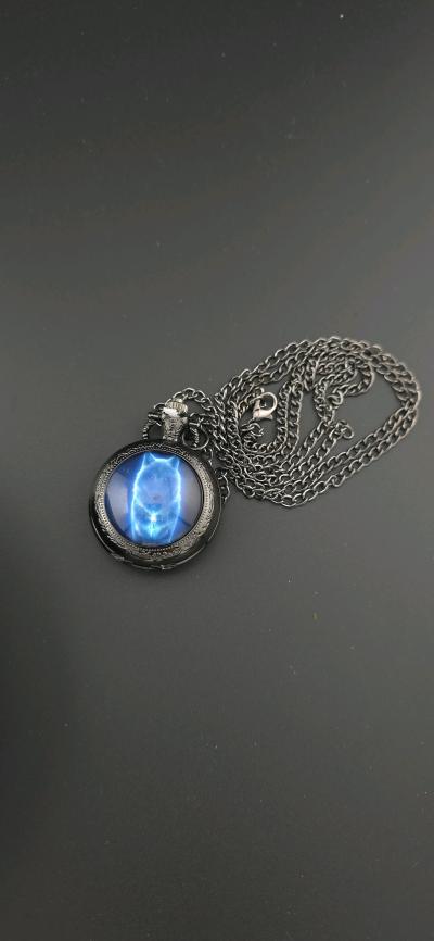 wolf pocket watch for unisex with blue shade