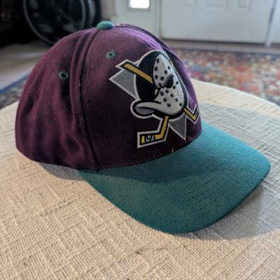 Vintage ANNCO NHL 90s Anaheim Mighty Ducks Snapback Hat RARE - Thumbnail 3