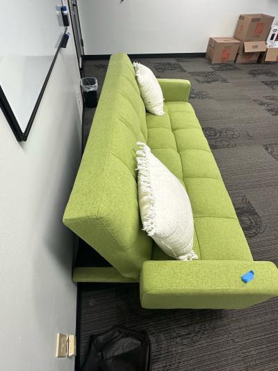 Modern Green Convertible Futon Sofa  Sleeper Couch