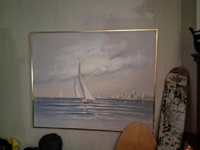 LEE REYNOLDS SIGNED OIL PAINTING - Thumbnail 3