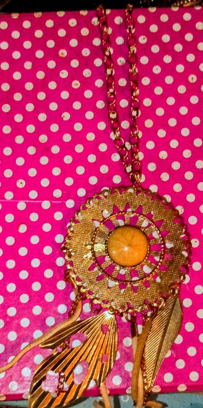 leather rope chain with pendant