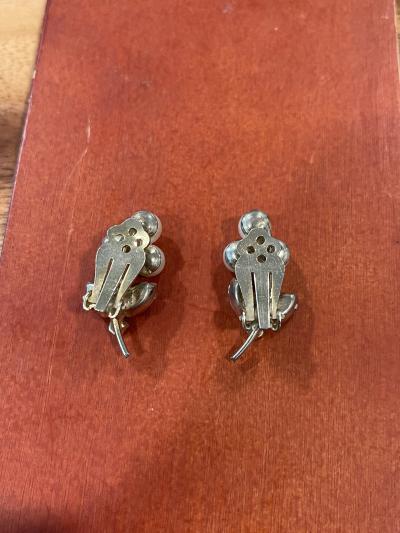 Black Tri Pearl setting Earrings - Thumbnail 2