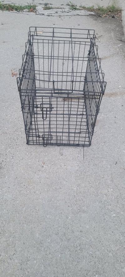 Medium size black dog cage