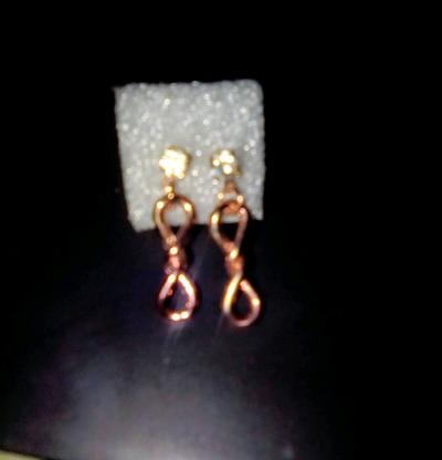 rose gold plated earrings New