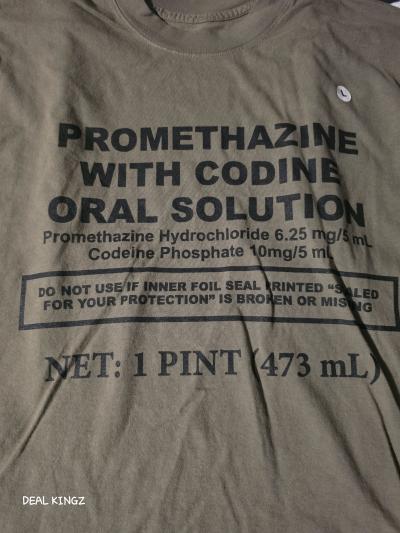 Brand new 100 Authentic cough syrup tee by Desto dubb - Thumbnail 2
