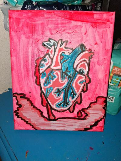 bleeding heart painting