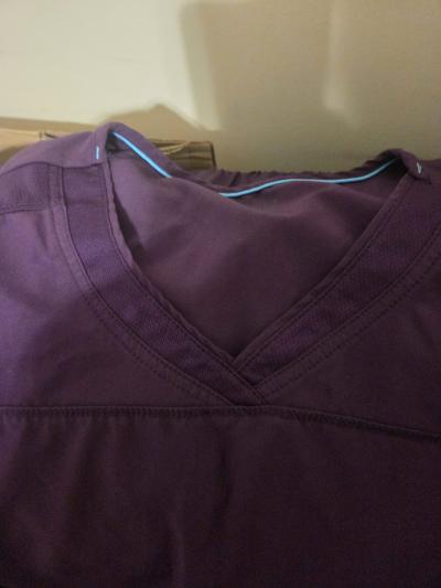2pc Scrubstar set Purple with turquoise trim