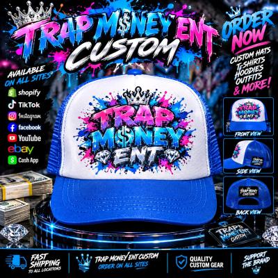 custom hats made by trap money ent custom