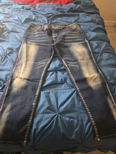 Mens denim wash baggy jeans sz 42 New