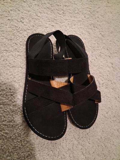 Women Black Flats Sandal
