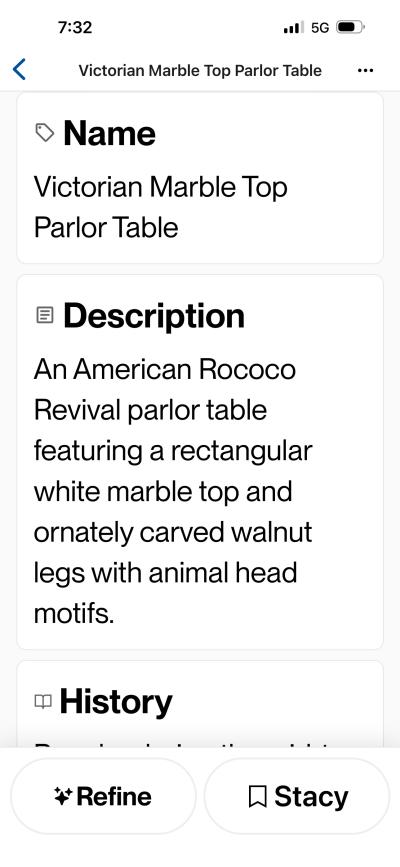 Antique Parlor Table - Thumbnail 8