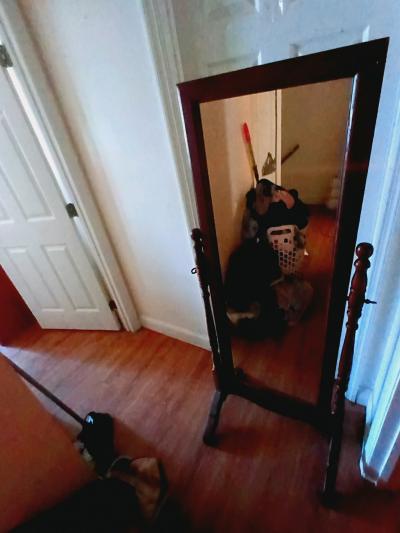 18th century  swinging mirror  6ft tall 3ft wide - Thumbnail 3