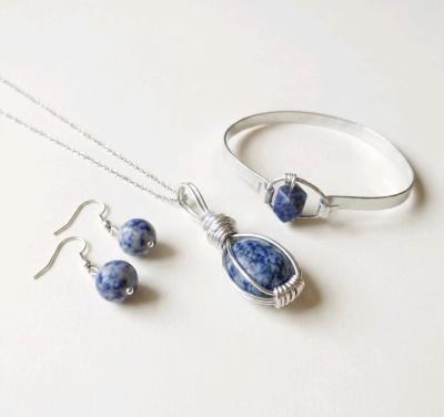 Handmade Wire Wrapped Jewelry Sets 3pcs - Thumbnail 7