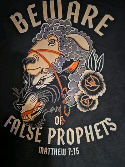 extra large beware of false prophets graphic tshirt - Thumbnail 3