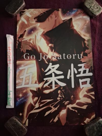 Gojo Satoru 11x17 Framed and Unframed shipping Facebook Ebay