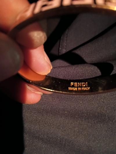 Fendi Forever Bracelet Gold tone bangle bracelet
