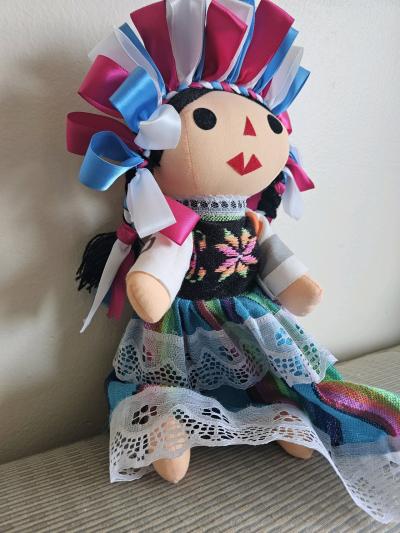 Handmade Multicolor Ribbon Hair Collection Doll