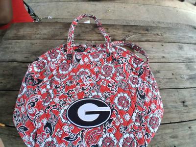 Quilted XLG Georgia Bulldogs Tote