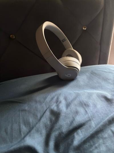 Beats Solo 4 headphones gray and white