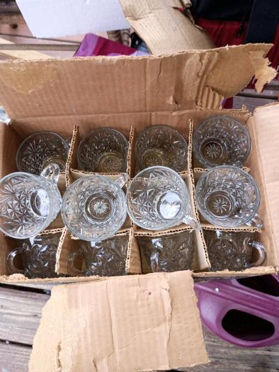 Vintage Anchor Hocking Arlington Glass Punch Cups Set 12 Box - Thumbnail 3