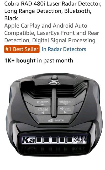Cobra RAD 480i Laser Radar Detector Long Range Detection Blu