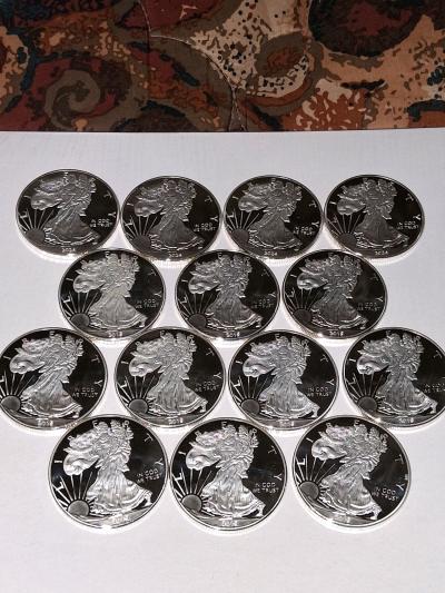 non magnetic silver plated eagle rounds 1oz - Thumbnail 11