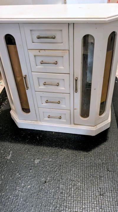 jewelry box white 5 opening drawers 2 opening side doors - Thumbnail 3