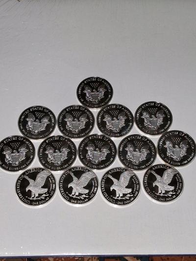 non magnetic silver plated eagle rounds 1oz - Thumbnail 7