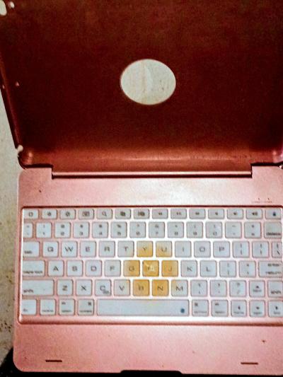 Rose Gold Tablet keyboard and hard case