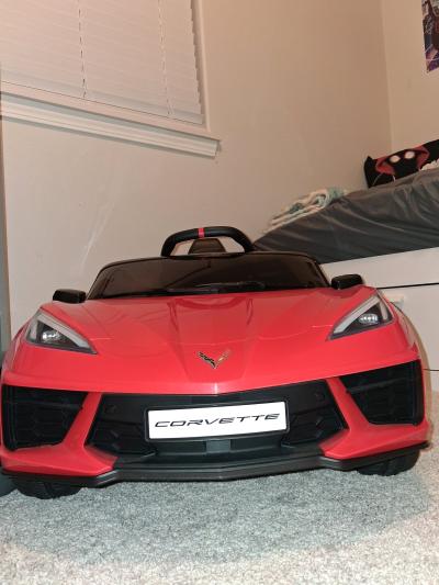 ridable corvette toy car for ages 2