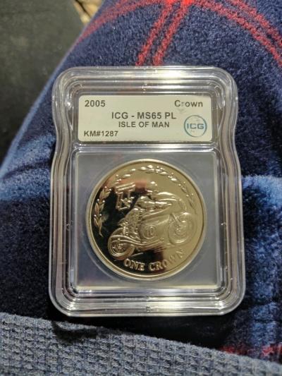 selling graded icg crown icg ms65 pl isle of mancoin - Thumbnail 1