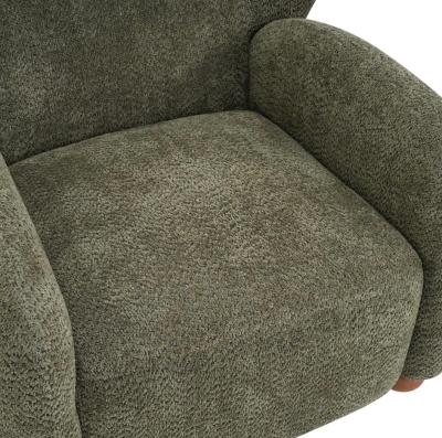 2 Brand New Modern Boucl Accent Chairs  Olive Green - Thumbnail 8