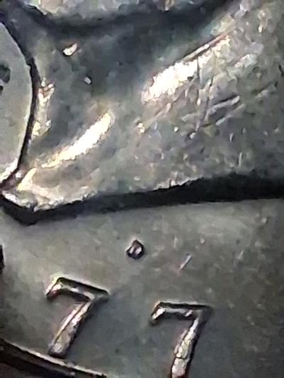 1977D Mint eisenhower  peg leg R in liberty rare coin - Thumbnail 6