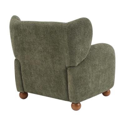 2 Brand New Modern Boucl Accent Chairs  Olive Green - Thumbnail 6
